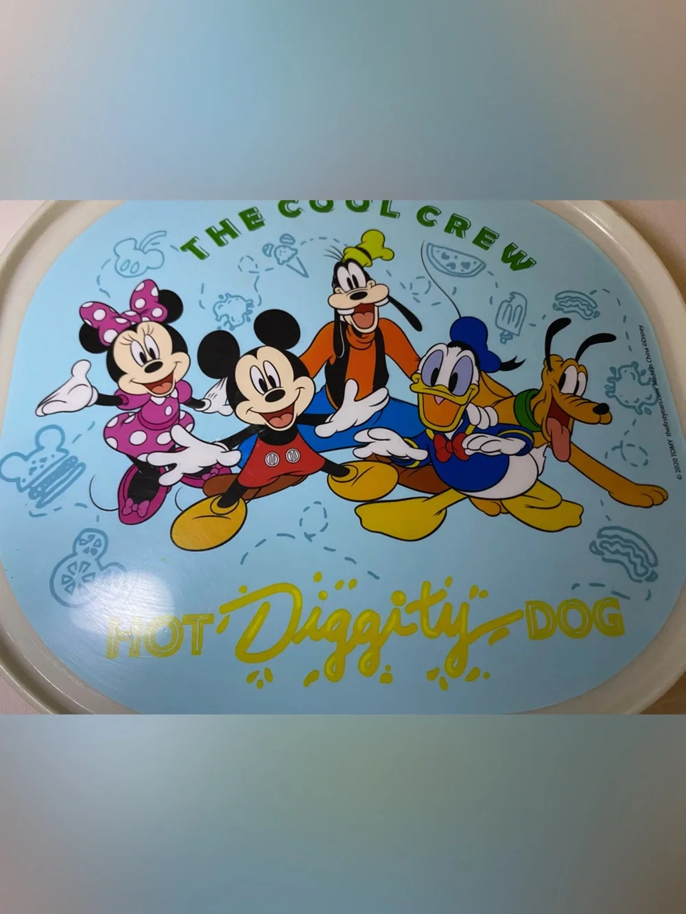 Disney Blue Minnie Mickey Goofy Donald Pluto Family kids plates set